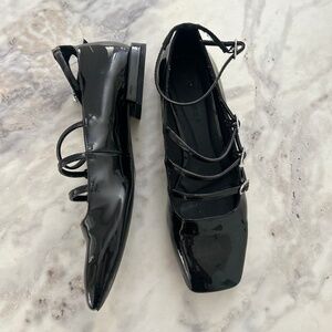 Stradivarius black ballerina flats